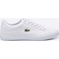 Lacoste - Tenisówki. Białe trampki męskie marki Lacoste, z materiału, na sznurówki. Za 379,90 zł.