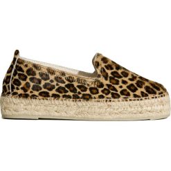 Espadryle MANEBI DAKOTA. Szare espadryle damskie Manebi, bez wzorów, ze skóry, bez obcasa. Za 630,00 zł.