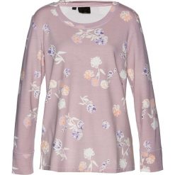 Bluzy damskie: Bluza z kwiatowym nadrukiem bonprix matowy jasnoróżowy z nadrukiem