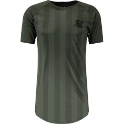 T-shirty męskie: SIKSILK SHADOW STRIPE CURVED HEM TEE Tshirt z nadrukiem khaki