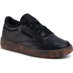 Buty Reebok - Club C 85 EH1511 Black/Black/Black. Czarne półbuty damskie Reebok, bez wzorów, ze skóry, bez obcasa, na płaskiej podeszwie, bez zapięcia. Za 329,00 zł.
