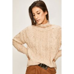 Answear - Sweter. Brązowe swetry damskie ANSWEAR, s, bez wzorów, z elastanu, bez rękawów, bez kaptura. W wyprzedaży za 69,90 zł.