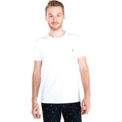 Scotch & Soda Koszulka Biały. Białe podkoszulki męskie Scotch & Soda, l, z haftami, z bawełny, bez kołnierzyka, krótkie. Za 133,95 zł.