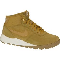 Nike Hoodland 654888-727 41 Żółte. Żółte buty trekkingowe męskie Nike, ze skóry, bez zapięcia. W wyprzedaży za 299,99 zł.