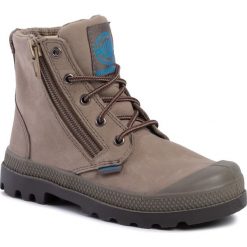 Trapery PALLADIUM - Pampa Hi Lea Gusset 52744-206-M Dust/Chocolate. Zielone śniegowce chłopięce Palladium, bez zapięcia. W wyprzedaży za 239,00 zł.
