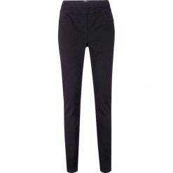 Spodnie z modelującym paskiem bonprix czarny twill. Czarne spodnie damskie bonprix, bez wzorów. Za 109,99 zł.