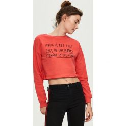 Bluzy damskie: Krótka bluza - Pomarańczo