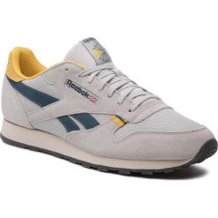 Buty Reebok - Cl Leather Mu CN7177 Steel/Yellow/Blue/Grey. Szare sneakersy męskie Reebok, na co dzień, bez wzorów, ze skóry, eleganckie, bez zapięcia. Za 379,00 zł.