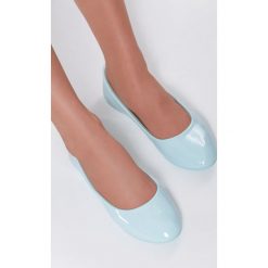 Niebieskie Balerinki Firm. Niebieskie baleriny damskie Renee, bez wzorów, bez obcasa. Za 39,99 zł.