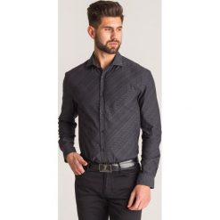 Szara koszula Versace Collection we wzór. Szare koszule męskie m, z bawełny. Za 644,50 zł.