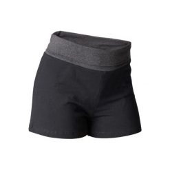 Spodenki do jogi damskie. Czarne szorty damskie DOMYOS, s, bez wzorów, z elastanu. Za 34,99 zł.