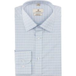 Koszule męskie: koszula winberg 2560 długi rękaw slim fit niebieski