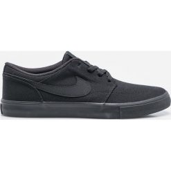 Nike Sportswear - Buty Sb Portmore II Solar Cnvs. Czarne buty sportowe męskie marki Nike Sportswear, z materiału, na sznurówki. W wyprzedaży za 169,90 zł.