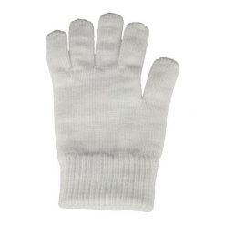 Capu Damskie rękawiczki 55303-A White. Białe rękawiczki damskie Capu, na zimę, bez wzorów, z materiału. W wyprzedaży za 15,00 zł.