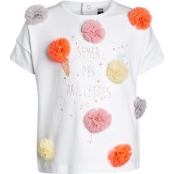 Catimini NEO URBAIN POMPOM Tshirt z nadrukiem blanc. Białe t-shirty damskie Catimini, z nadrukiem, z bawełny. Za 239,00 zł.