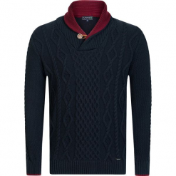 Sweter "Screws" w kolorze granatowym. Niebieskie golfy męskie marki Sir Raymond Taylor, m, z wełny. W wyprzedaży za 227,95 zł.