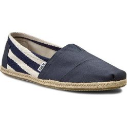 Espadryle TOMS - Classic 10005418 Navy Stripe. Niebieskie espadryle męskie marki Toms, ze skóry. W wyprzedaży za 179,00 zł.