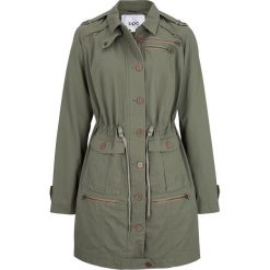 Parka bawełniana w wojskowym stylu, dł. midi bonprix oliwkowy. Zielone kurtki damskie bonprix, bez wzorów, z bawełny, bez kaptura. Za 239,99 zł.