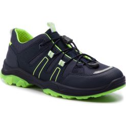 Sneakersy SUPERFIT - 4-09068-80 D Blau/Gelb. Niebieskie trampki chłopięce Superfit, bez wzorów, ze skóry ekologicznej, na sznurówki. W wyprzedaży za 219,00 zł.