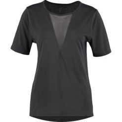 Nike Performance Tshirt z nadrukiem anthracite/reflective silver. Czarne topy sportowe damskie marki Nike Performance, xs, z nadrukiem, z materiału. W wyprzedaży za 125,30 zł.