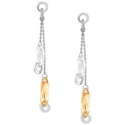 Kolczyki damskie: Kolczyki w kolorze srebrnym z kryształami Swarovski