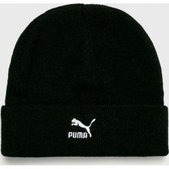Puma - Czapka. Czarne czapki męskie marki Puma, na zimę, z dzianiny. W wyprzedaży za 59,90 zł.