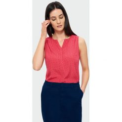 Bluzka z nadrukiem. Szare bluzki damskie Greenpoint, z nadrukiem, z poliesteru, bez kołnierzyka, bez rękawów. Za 49,99 zł.