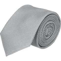 Krawaty męskie: krawat platinum szary classic 211