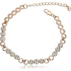 Bransoletki damskie: Pozłacana bransoletka z kryształkami Swarovski