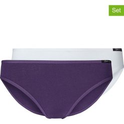 Figi (2 pary) w kolorze fioletowym i białym. Białe majtki dziewczęce Skiny Girls. W wyprzedaży za 42,95 zł.
