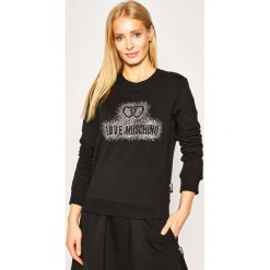 Bluza LOVE MOSCHINO W630215E 2139. Czarne bluzy damskie Love Moschino, bez wzorów, z elastanu, bez rękawów, bez kaptura. W wyprzedaży za 559,00 zł.