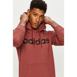 Adidas - Bluza. Czerwone bluzy męskie Adidas, s, z nadrukiem, z bawełny, z kapturem, bez rękawów, z kapturem. Za 229,90 zł.