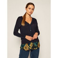Sweter Desigual Lucerna 20WWJF84. Niebieskie swetry damskie Desigual, xxl, bez wzorów, klasyczne, bez rękawów, bez kaptura. Za 399,00 zł.