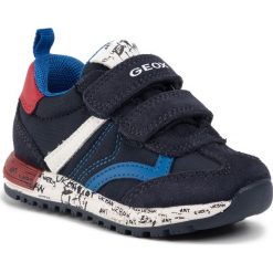 Sneakersy GEOX - B Alben B. C B943CC 0FU22 C4244 M Navy/Dk Red. Niebieskie trampki chłopięce Geox, bez wzorów, z zamszu, na rzepy. Za 259,00 zł.