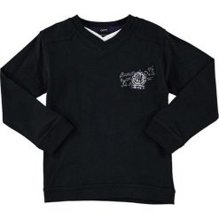 Bluza w kolorze czarnym. Czarne bluzy niemowlęce SRK, Miss Girly, z aplikacjami, z bawełny, bez rękawów, bez kaptura. W wyprzedaży za 27,95 zł.