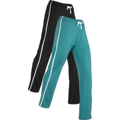 Spodnie dresowe (2 pary), długie, Level 1 bonprix czarny + matowy kobaltowy. Czarne spodnie dresowe damskie marki bonprix, z dresówki. Za 99,98 zł.