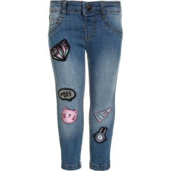 Mothercare BADGE Jeans Skinny Fit denim. Niebieskie jeansy dziewczęce marki mothercare, z bawełny. Za 129,00 zł.