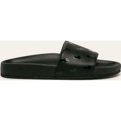 Polo Ralph Lauren - Klapki. Czarne kapcie męskie Polo Ralph Lauren, bez wzorów, ze skóry ekologicznej. W wyprzedaży za 179,90 zł.