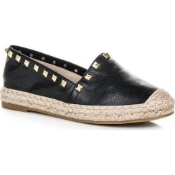Espadryle damskie: CZARNE ESPADRYLE Z ĆWIEKAMI COURA