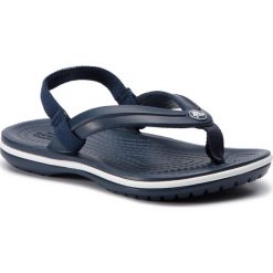 Sandały CROCS - Crocsband Strap Flip K 205777 Navy. Niebieskie sandały chłopięce Crocs, z tworzywa sztucznego, bez zapięcia. Za 89,00 zł.