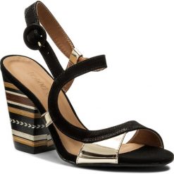 Sandały LORETTA VITALE - 50988 Preto. Żółte klapki damskie Loretta Vitale, bez wzorów, ze skóry, bez obcasa, na obcasie. Za 309,00 zł.