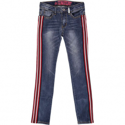 Dżinsy - Slim fit - w kolorze niebieskim. Niebieskie jeansy dziewczęce Retour Denim de Luxe, ze skóry. W wyprzedaży za 115,95 zł.
