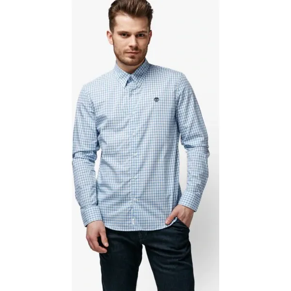 Timberland Koszula Ls Suncook River Gingham Dobby , szary, rozmiar L. Szare koszule męskie Timberland, m, bez wzorów, z bawełny, klasyczne, z klasycznym kołnierzykiem, bez rękawów. W wyprzedaży za 219,99 zł.