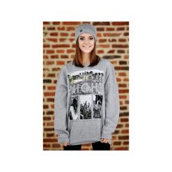 Bluza UNDERWORLD casual One Night. Szare bluzy damskie Underworld, s, z nadrukiem, z bawełny, bez rękawów, bez kaptura. Za 119,99 zł.