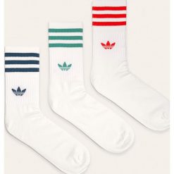 Adidas Originals - Skarpety (3-pack). Białe skarpetki męskie adidas Originals, bez wzorów, z elastanu. Za 49,90 zł.