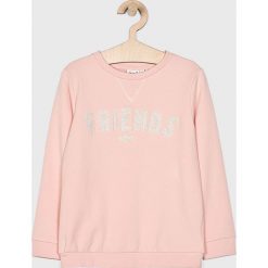 Name it - Bluza dziecięca 116-152 cm. Pomarańczowe bluzy dziewczęce marki Name it, z nadrukiem, z elastanu, bez rękawów, bez kaptura. Za 59,90 zł.