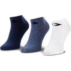 Zestaw 3 par niskich skarpet męskich CONVERSE - E217C3010 Biały Granatowy. Niebieskie skarpetki męskie Converse, bez wzorów, z elastanu. Za 39,00 zł.