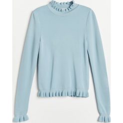 Sweter z golfem - Niebieski. Niebieskie swetry damskie Reserved, s, bez wzorów, bez rękawów. Za 79,99 zł.
