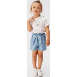 Mango Kids - Szorty dziecięce Estel 80-104 cm. Spodenki dziewczęce Mango Kids, bez wzorów, z lyocellu, casualowe. W wyprzedaży za 49,90 zł.