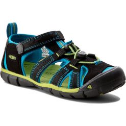 Sandały męskie skórzane: Sandały KEEN – Seacamp II Cnx 1016434 Black/Blue Danube